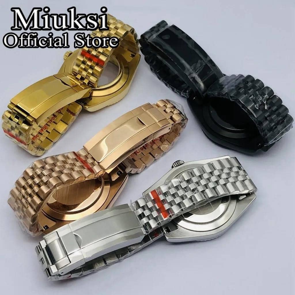 Miuksi 36mm/40mm sidabro aukso balck laikrodžio korpusas safyras