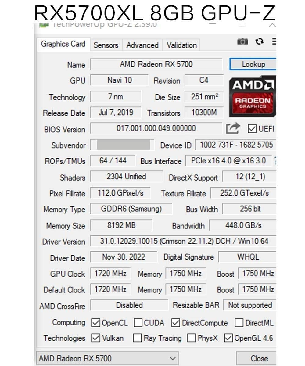 SHELI 51RISC RX5700 8 GB grafikos plokštė GPU GDDR6 256 bitų 7 nm ...