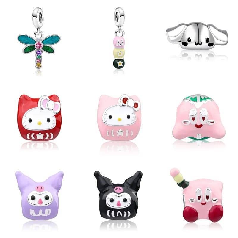 Hello Kitty+ Kuromi+ Pochacco+ My Melody Charms S925 Silver FIT ALL shops BRANDS