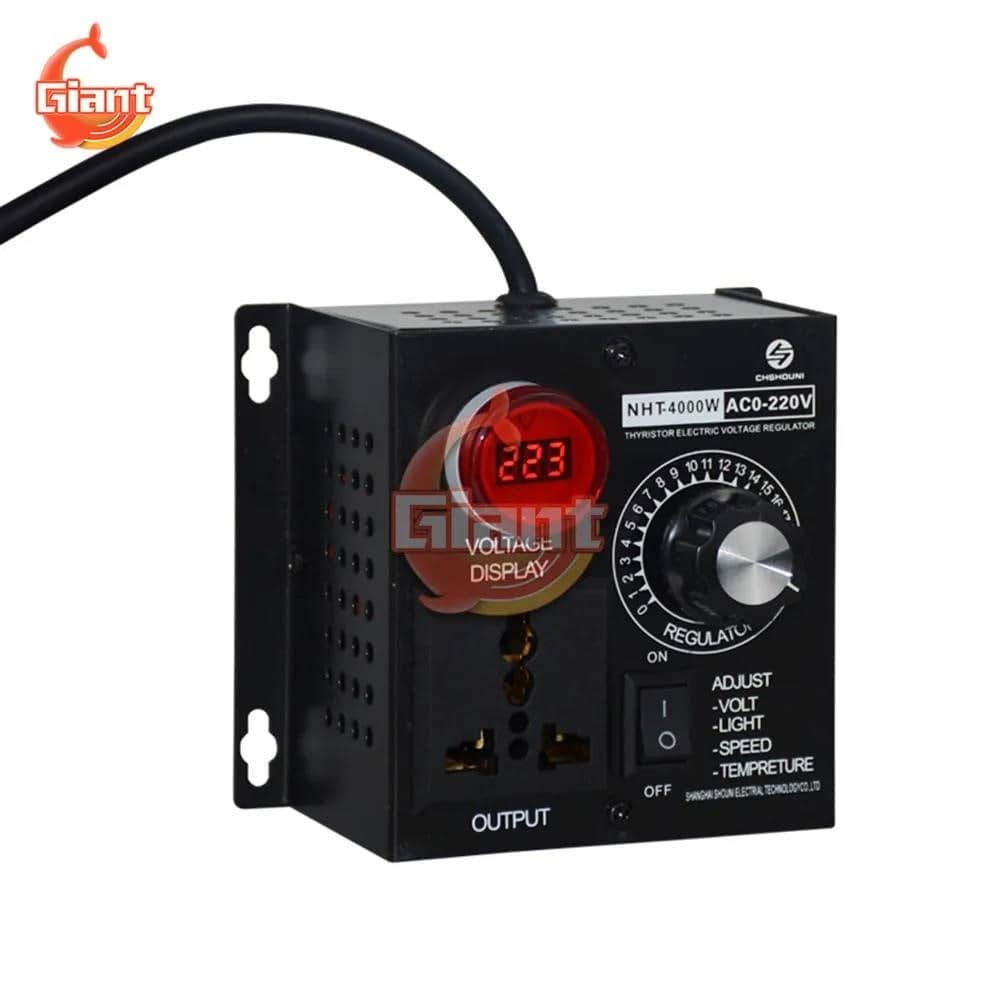 AC 220V 4000W įtampos reguliatorius nešiojamas temperatūros