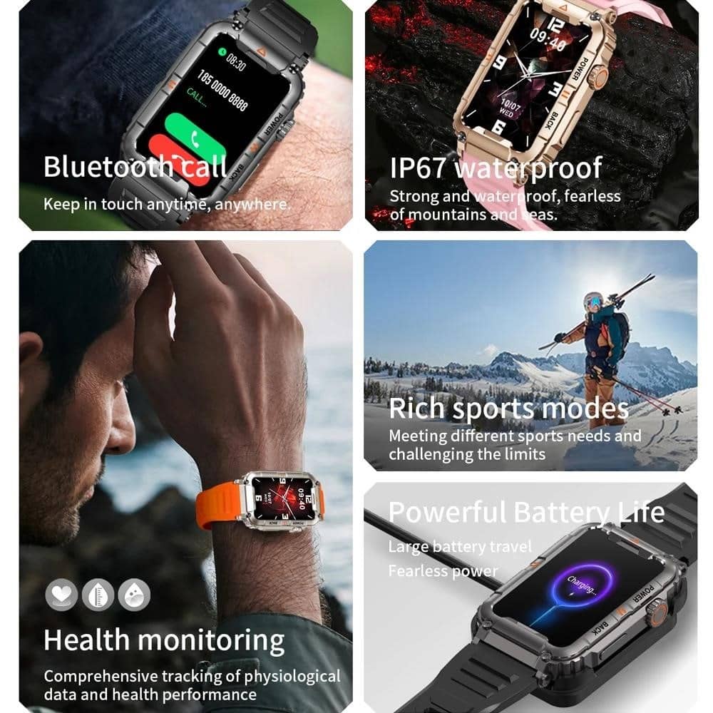 Vyriškas išmanusis laikrodis, skirtas Android IOS kūno rengybos ...