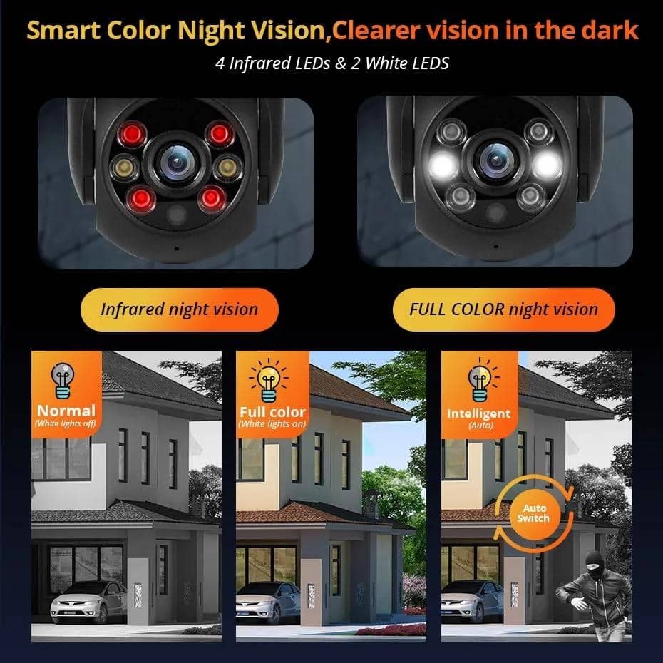 KERUI 3MP 5MP PTZ WiFi IP belaidė kamera Tuya Smart Outdoor Home ...