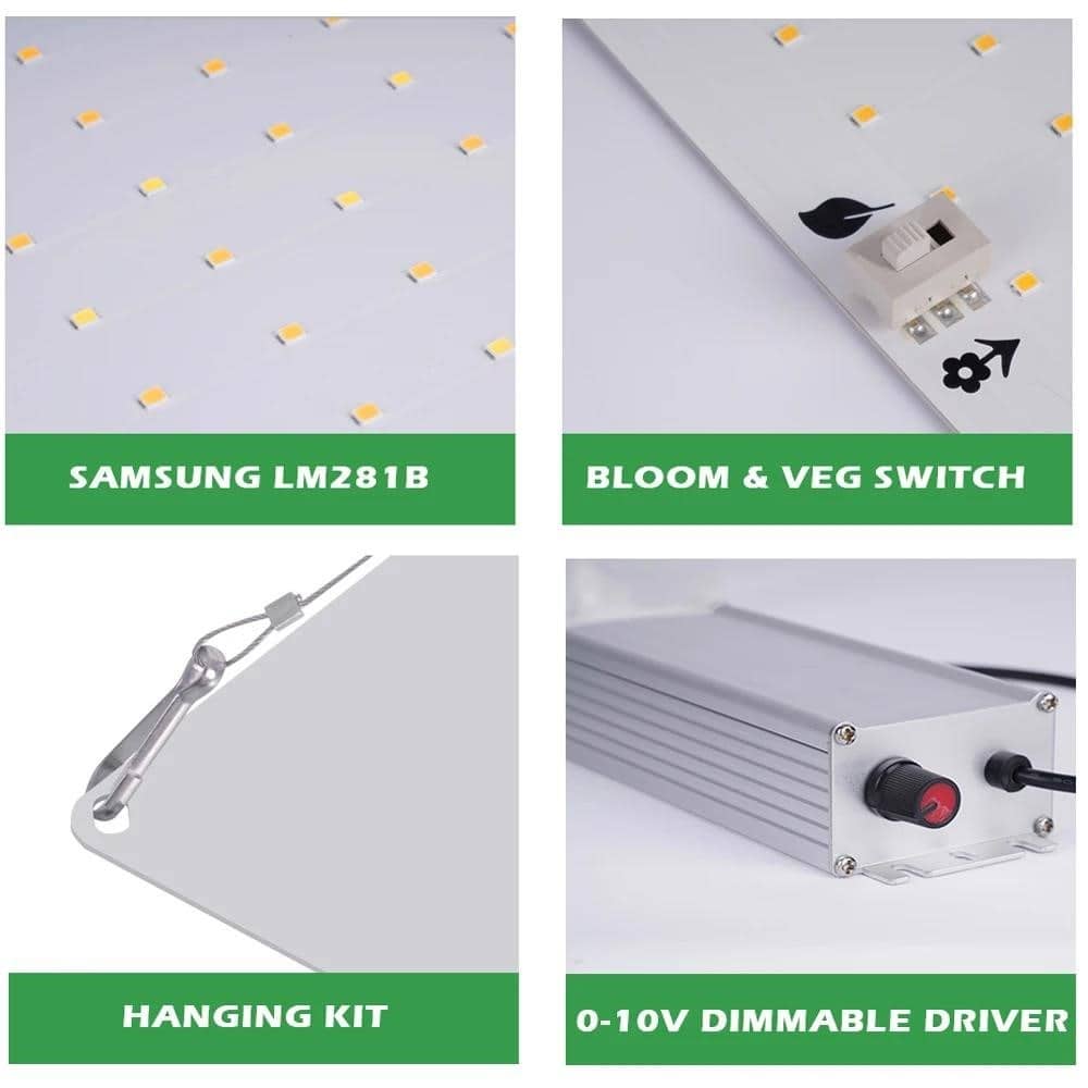 Samsung LM281B Quantum LED Grow Light Veg and Bloom 1500W fitolampas ...