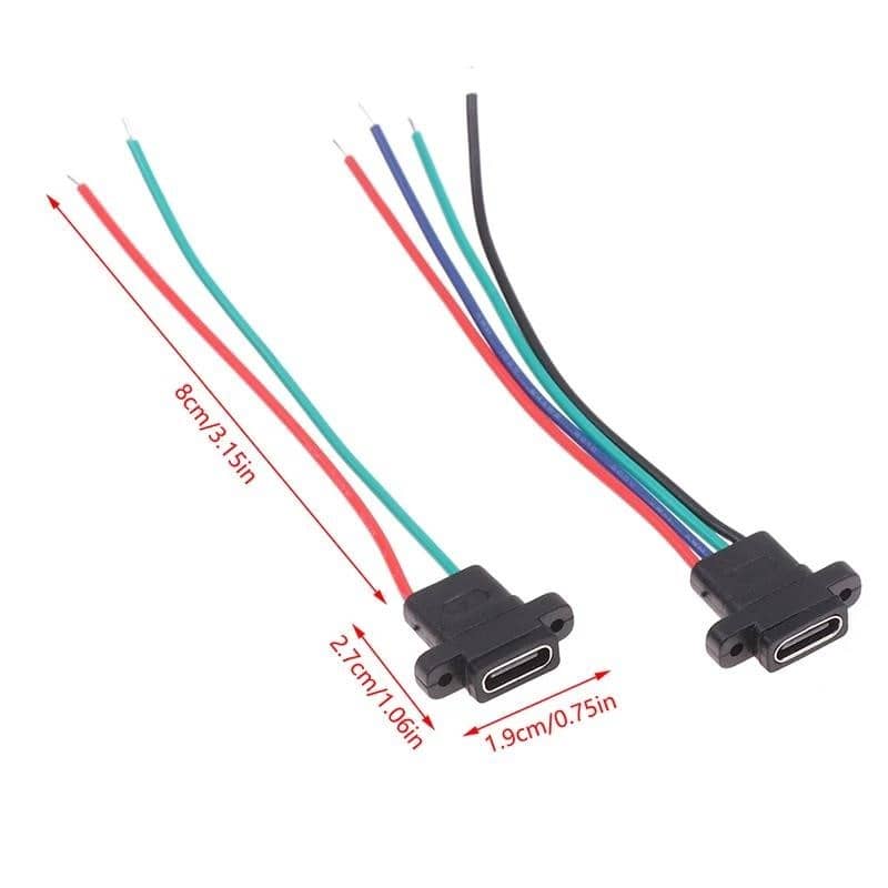 C tipo USB-C jungtis, 2 kontaktų 4 kontaktų suvirinimo