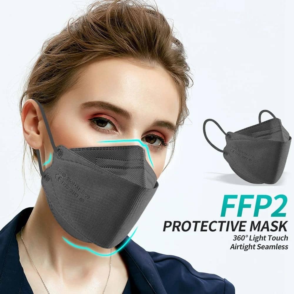 Fpp Mask Korėjos FFP2 Mascarillas 4 sluoksnių KN95 žuvų kaukės Anti Glasses ...