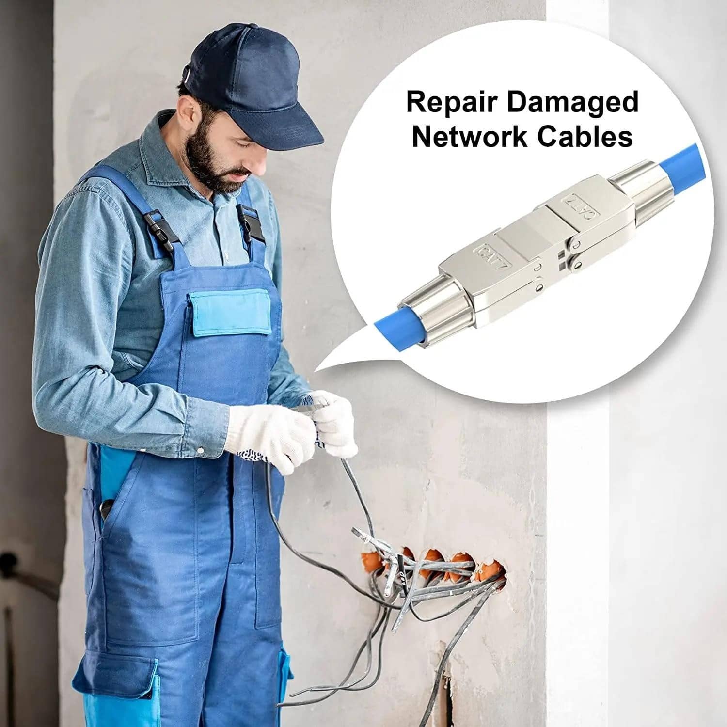 sure line α ZoeRax LSA tinklo kabelio jungtis be įrankių Cat7 Cat6a