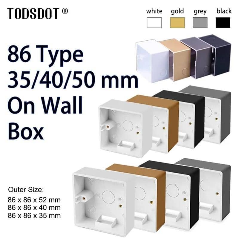 Switch Socket Box 4 Spalva 86 Tipas 35 | 40 | 50 mm